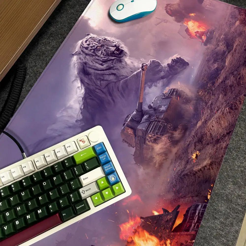 

Mouse Pad Tanks Xxl Computer Large Size W-World Non-slip Gamer Game Keyboard 90x40cm Art of Design HD Deskmat