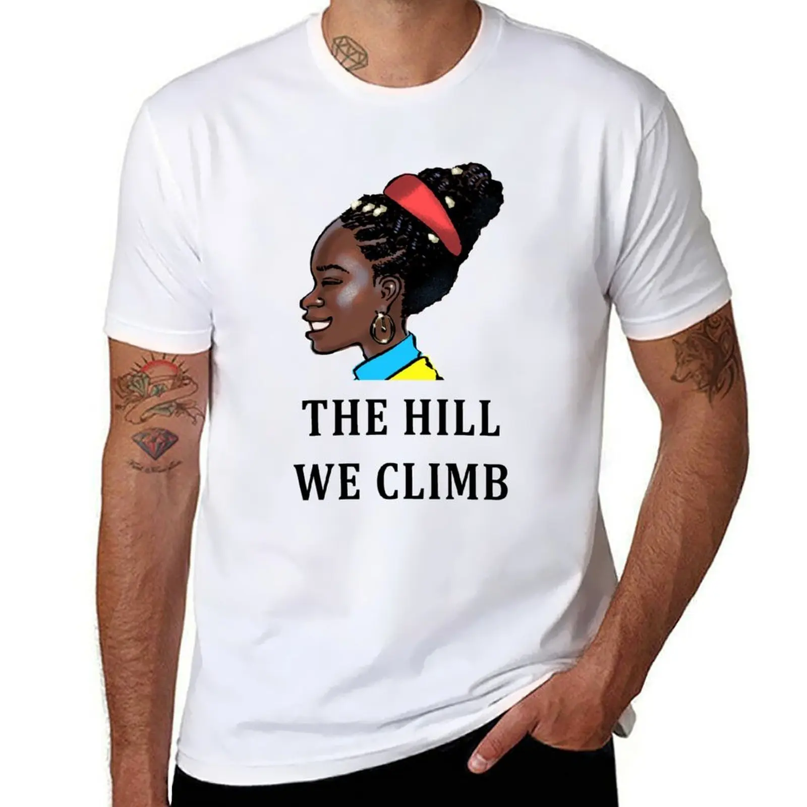 

Amanda Gorman , THE HILL WE CLIMB T-Shirt t shirts for man cotton funny man graphic t shirt T-Shirt