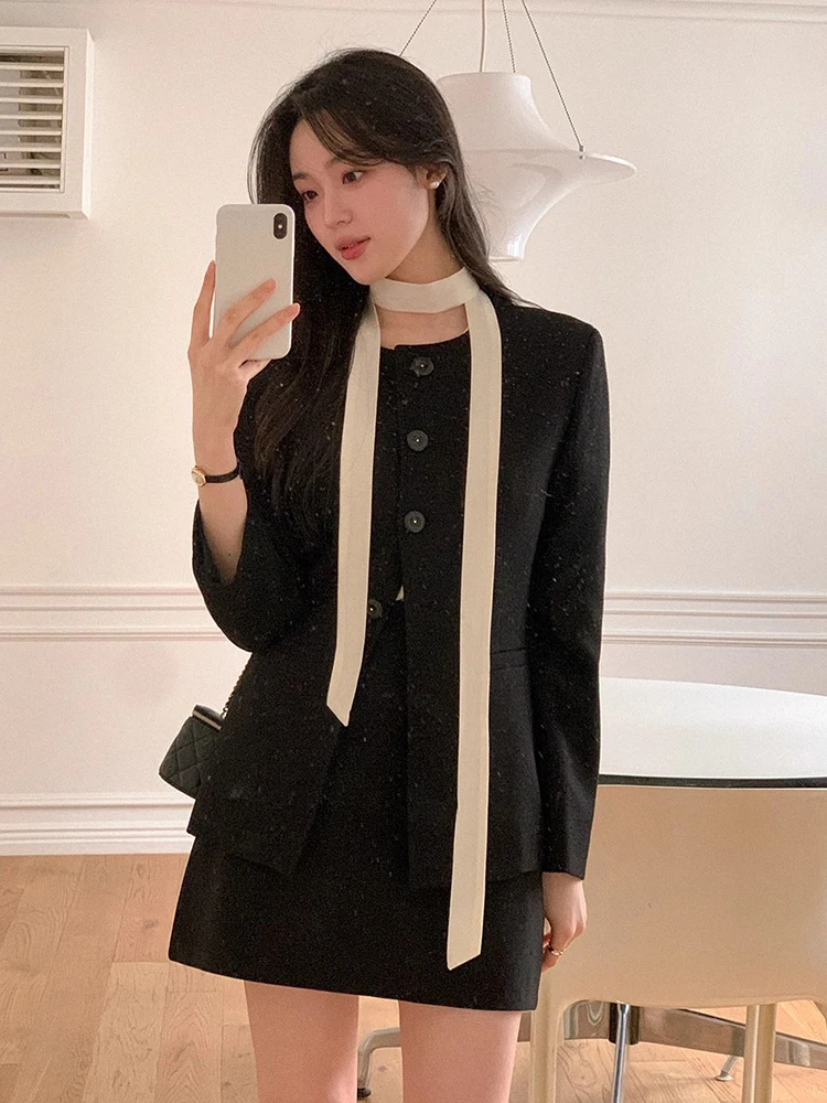 Slim Fit ort Wollmantel Damen SLE Single Button Keted Taille-Cinching Faionable Herbst Oberbekleidung Koreanischer Straight Cut