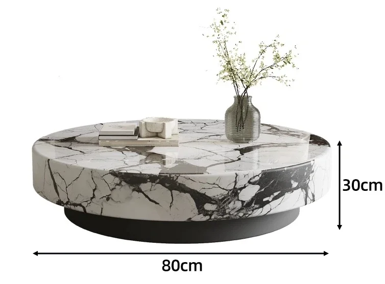 Bulgari marble round coffee table combination