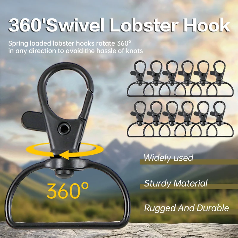 

20-50Pcs 20/25mm Metal Buckles Pet Collar Ketchain Swivel Lobster Clasp Bag Strap Snap Hook Carabiner Clip Hardware Accessories
