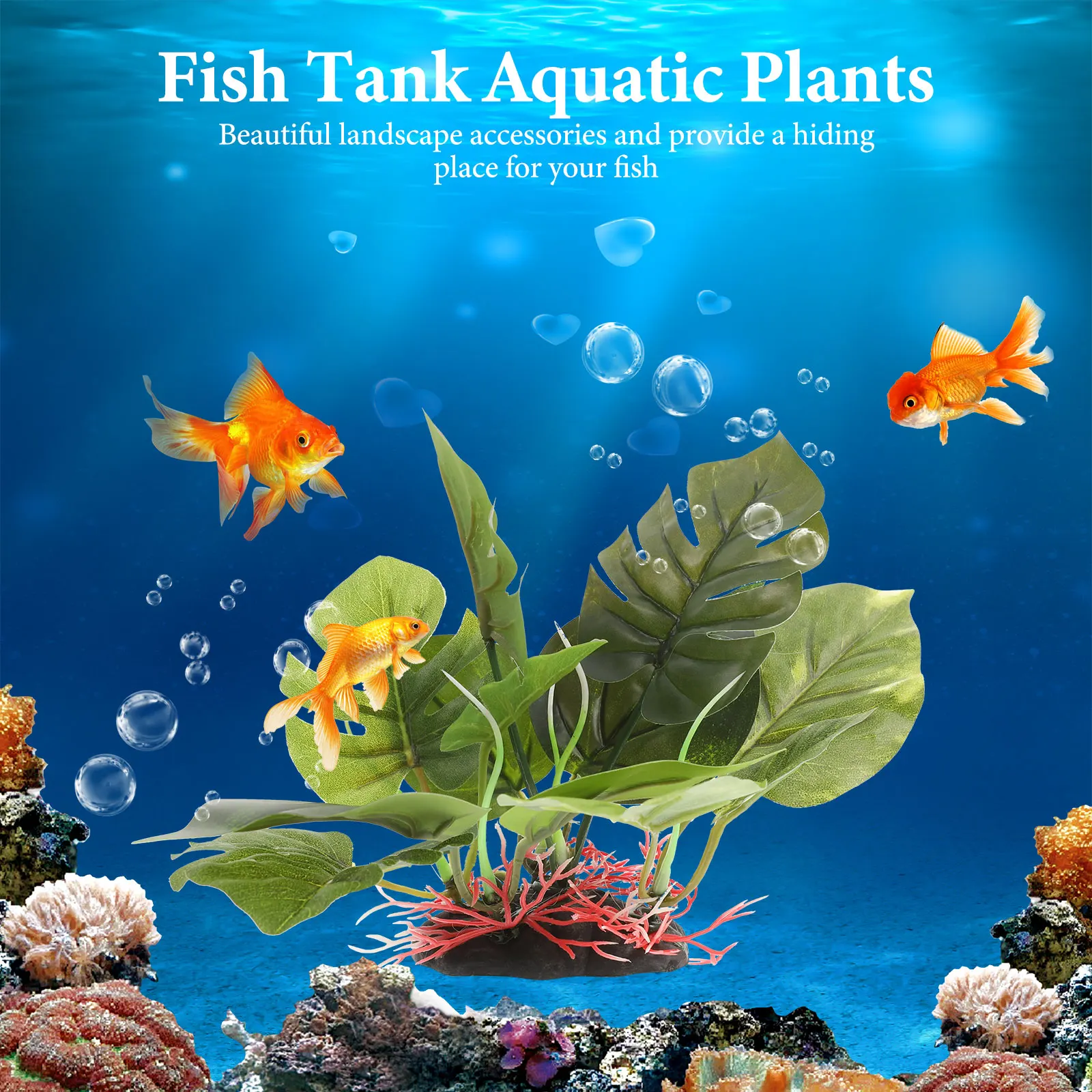 

Aquarium Plant Decoration Fish Tank Plants Plastic Artificial Fish Hideout Thickened Safe Lifelike Fake Betta Goldfish