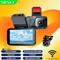 3 Inch hd Car Black Box 4k Wifi Dash Camera Car Dvr Front and Rear Dual Lens hd 4k Wifi Dashcam ADAS 4k Dual Lens Car Dash Cam