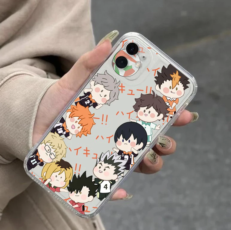 2024 New Anime Movie Haikyu Phone Case For iPhone 16 15 14 13 12 11 Mini Pro Max X XR XSMax 7 8 Plus SE20 Transparent Cover