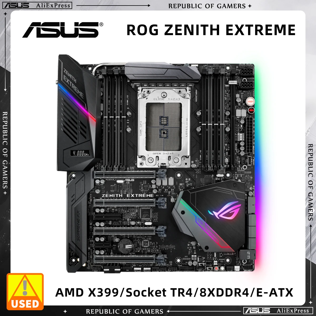 ASUS X399 EATX Gaming Motherboard ROG Zenith Extreme Support Ryzen Threadripper 2990WX 2970WX 2920X 1950X 1900X CPU 8xDDR4 M.2