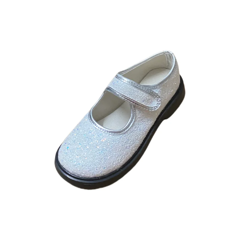 

Детские кожаные туфли Jinyu Fashion для девочек: блестящие, модные, для выступлений и повседневной носки, привлекательная детская обувь на липучке