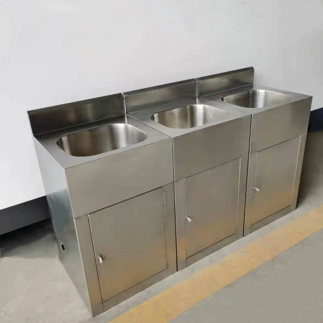 FENGYUQUAN Customizable for Hand Sink Double Stations Clinic 1or 5 Positions 201/304 Stainless Steel Scrub Sink Guangdong