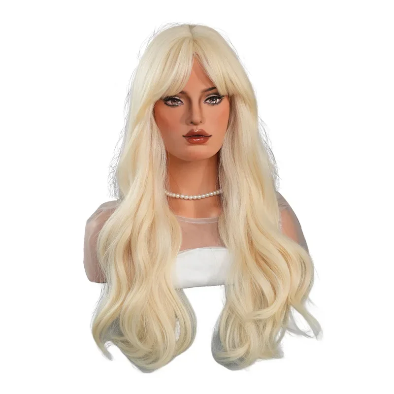 Fashion 26“Long 5Style Wavy Curly Hair Heat Resistant Wig Cosplay Wig