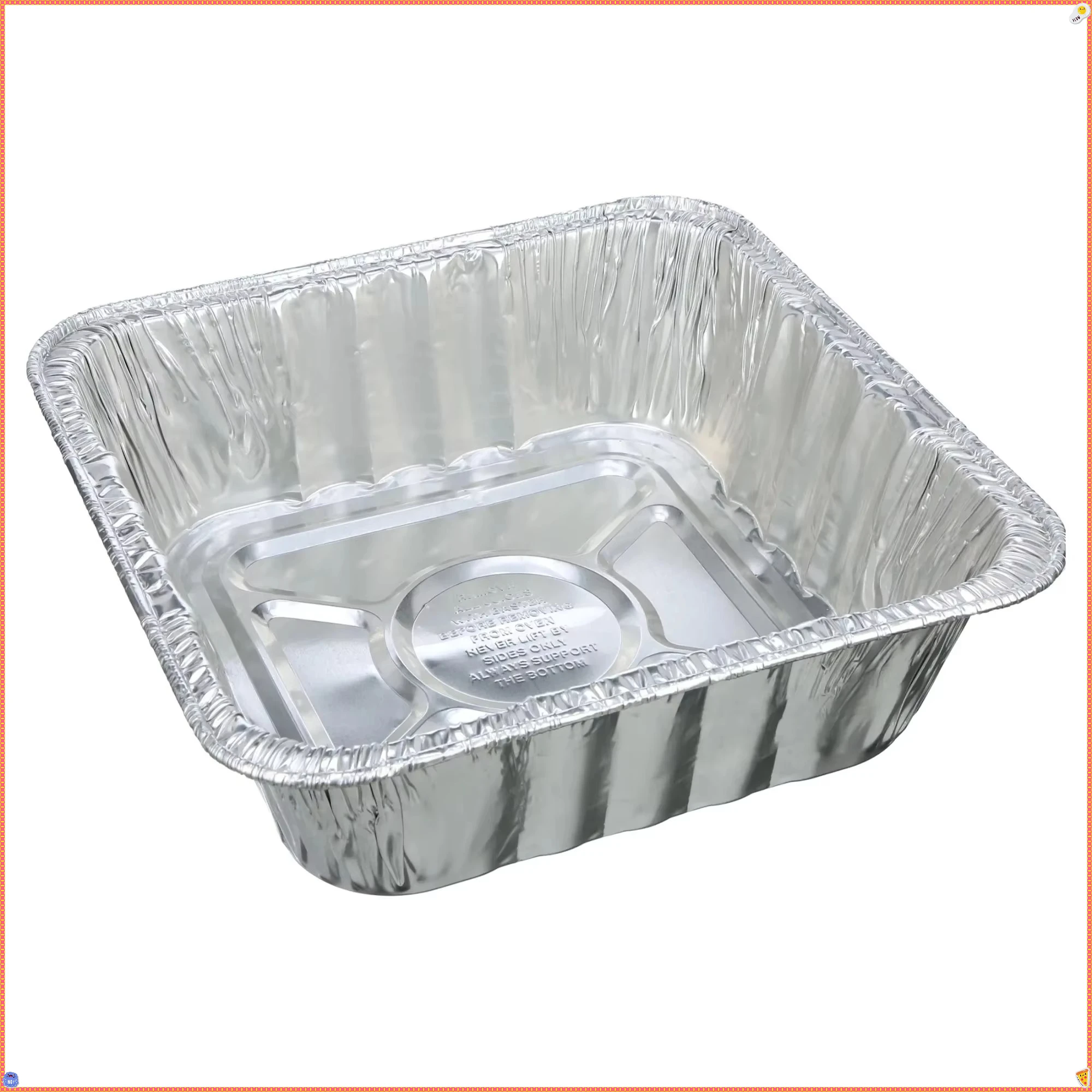3-Pack 12.6 Inch Square Super King Poultry Pans, Extra Large Aluminum Roasting Trays for Turkey & Meat Cooking