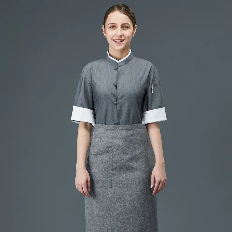 ユニセックスコックジャケットレストランキッチンコックジャケットコート男シェフ制服キッチンレストランベーカリー服シャツシェフ制服