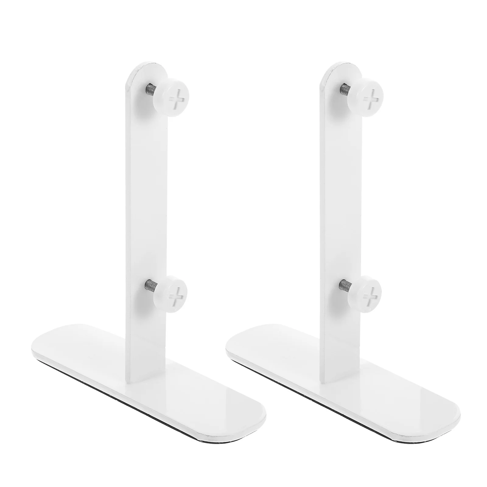 

2Pcs T-Shaped Metal Pegboard Desk Fixing Stand Durable Tabletop Panel Bracket Organizer Display Support for Workspace
