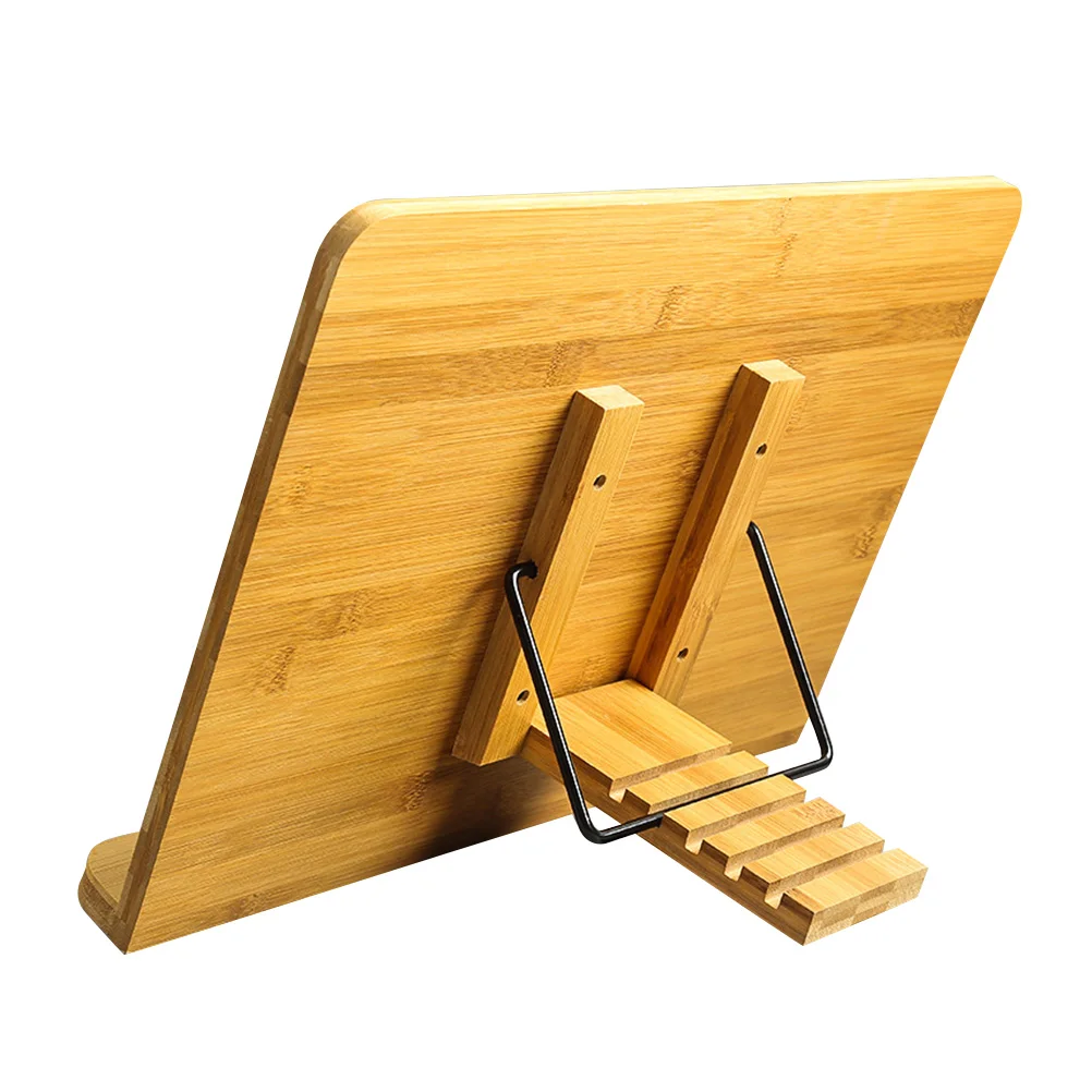 

Adjustable Wooden Reading Rack Book Stand Folding Drawing Board For Books Tablets Desktop Organizer Holds Large Hardcover