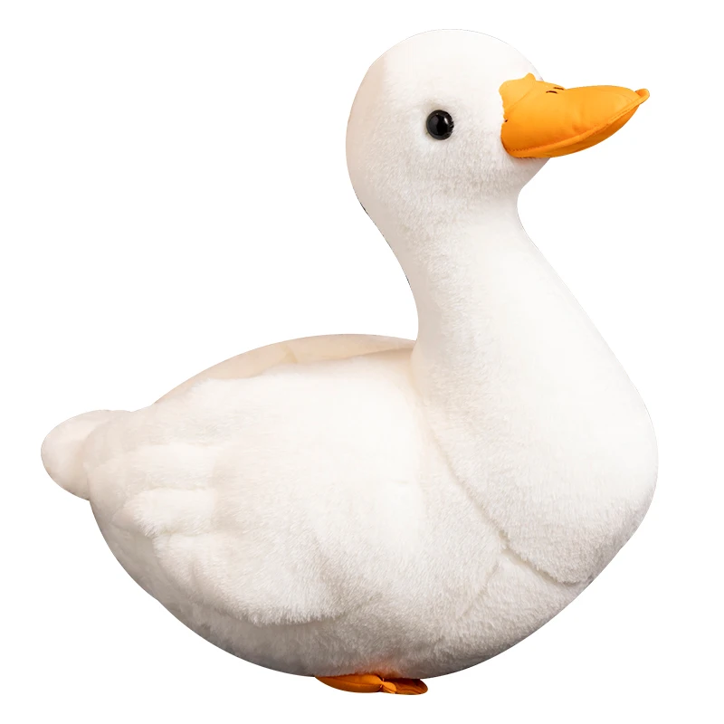 

2023 Lifelike Call Cole Duck Stuffed Toy Cute White Duck like Goose Simulation animal Doll toys for Children White Goose Plush