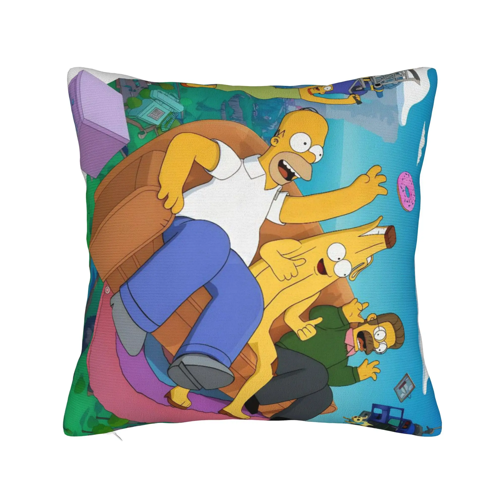 Anime S-Simpsonss Cartoon  Pillowcase Product Printing Cushion Cover Decoration  Throw Pillow Case Cover Home Multi-Size