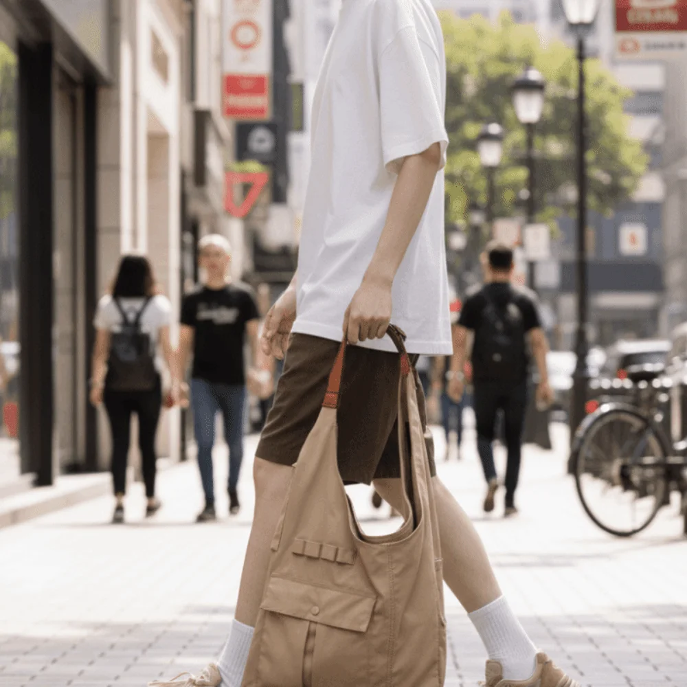

Creative Outdoor Jacket Vest Shoulder Bag Dual-use Retro Multi Pocket Vest Handbag Multifunctional Breathable
