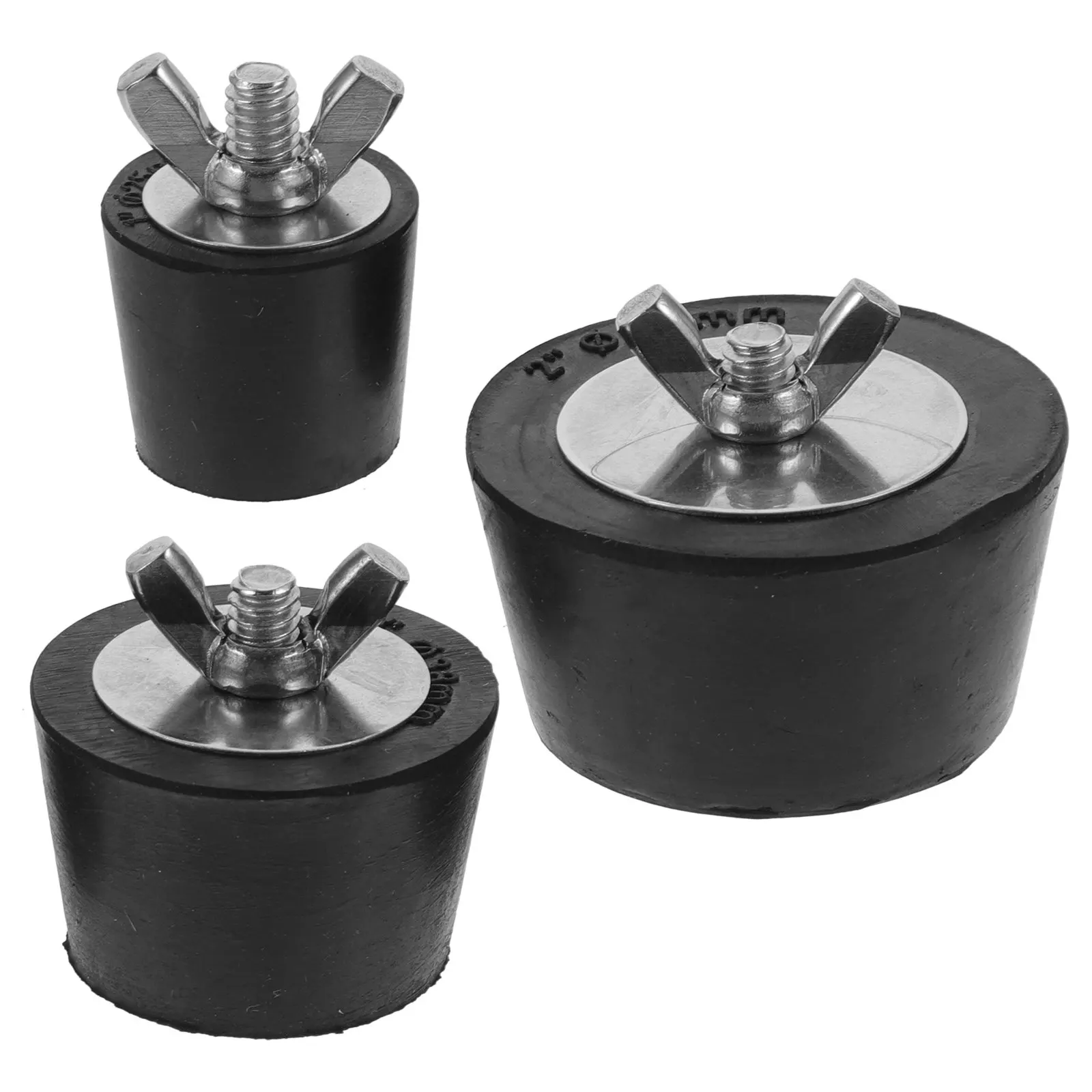 3Pcs Premium Non-Slip Rustproof Pool Plugs Set Winter Expansion Plugs for Pool Filter Pump Drain Strainer Hole Stopper