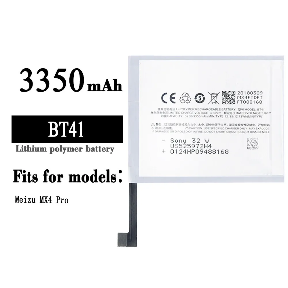 New High Quality Battery For Meizu MX4 Pro BT41 3350mAh Internal Replacement