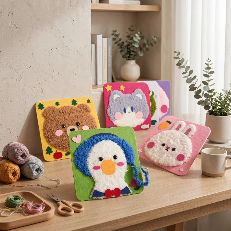 kit-de-manualidades-con-hilo-de-animales-materiales-para-bordado-con-agujas-de-punzon-ideal-para-proyectos-creativos-infantiles-para-desarrollar-la-motricidad-fina-y-para-actividades-tranquilas