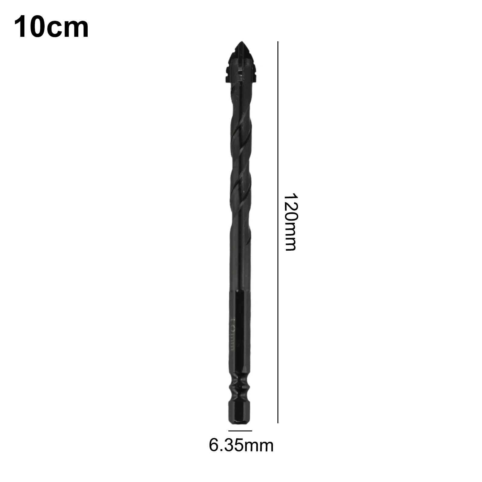 Carbide Drill Bit Triangle Drill Bit For DIY Projects Precise Positioning Reduces Vibration For Glass Drilling