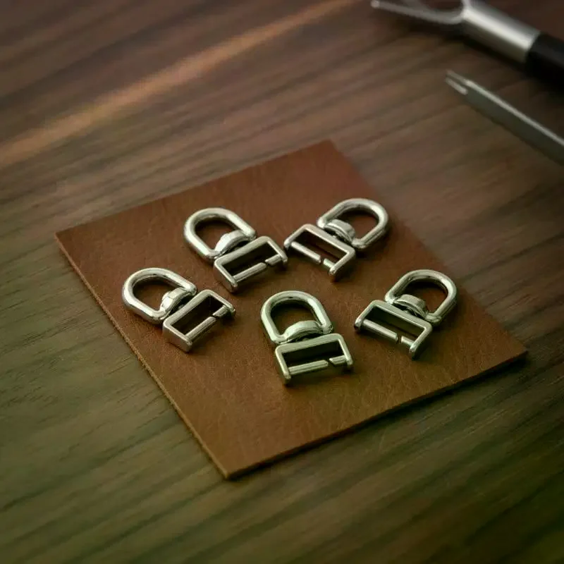 5PCS Zinc Alloy Swivel D Ring Clasps 360 Degree Rotation Rust Resistant For DIY Bag Pet Collar Sewing Projects