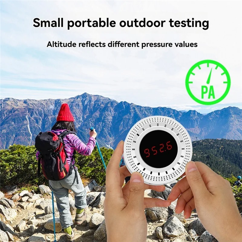 A14M Tuya Sensor de pressão atmosférica inteligente com detecção de temperatura e umidade Dispositivo doméstico integrado Tuya