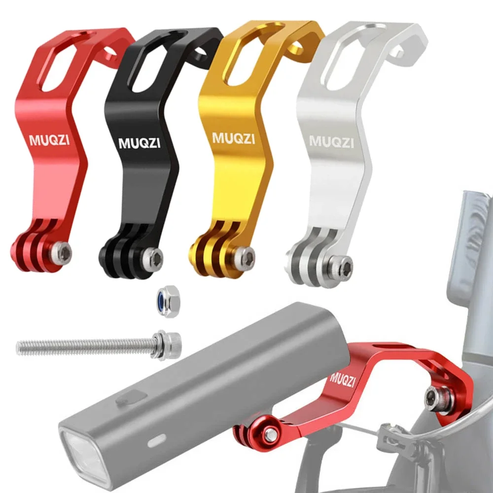 

Bicycle Front Light Mount Bracket Aluminum Alloy Bike Light Holder Adjustable Folding Bike Fork Mount for Mountain Road Bike