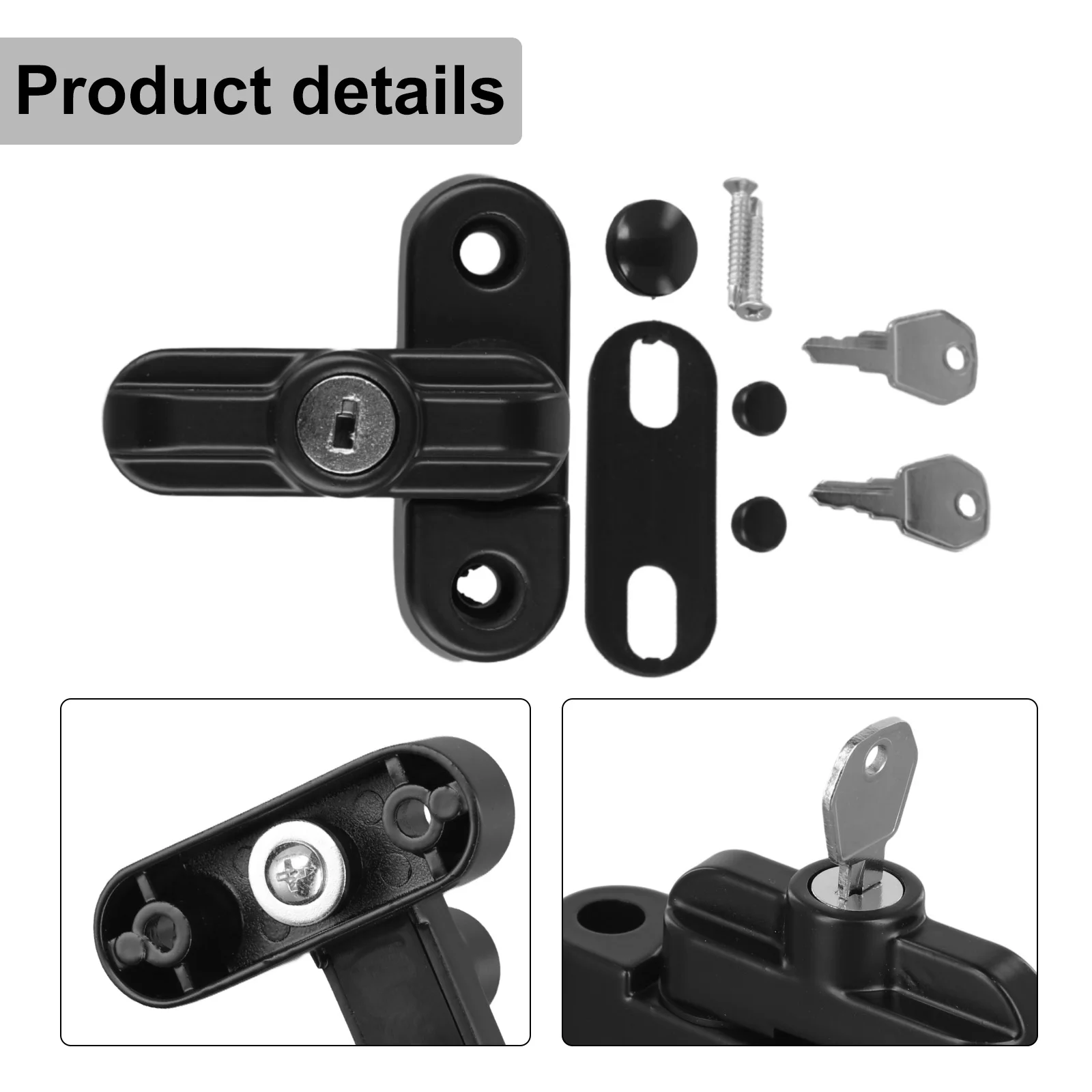 Secure Your UPVC Door with Alloy Safety Locks Easy to Operate Protect Against Levering Includes Key and Screw Cap Covers