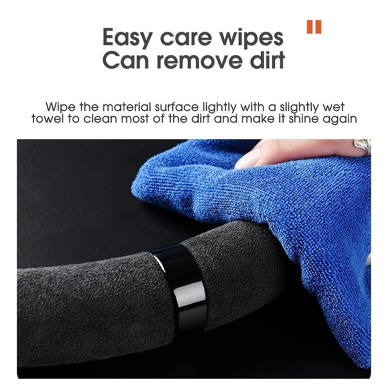 Picture 5: Car Styling Steering Wheel Suede Cover Case Protector Interior 37-38cm Diameter Decoration Universal Accessories