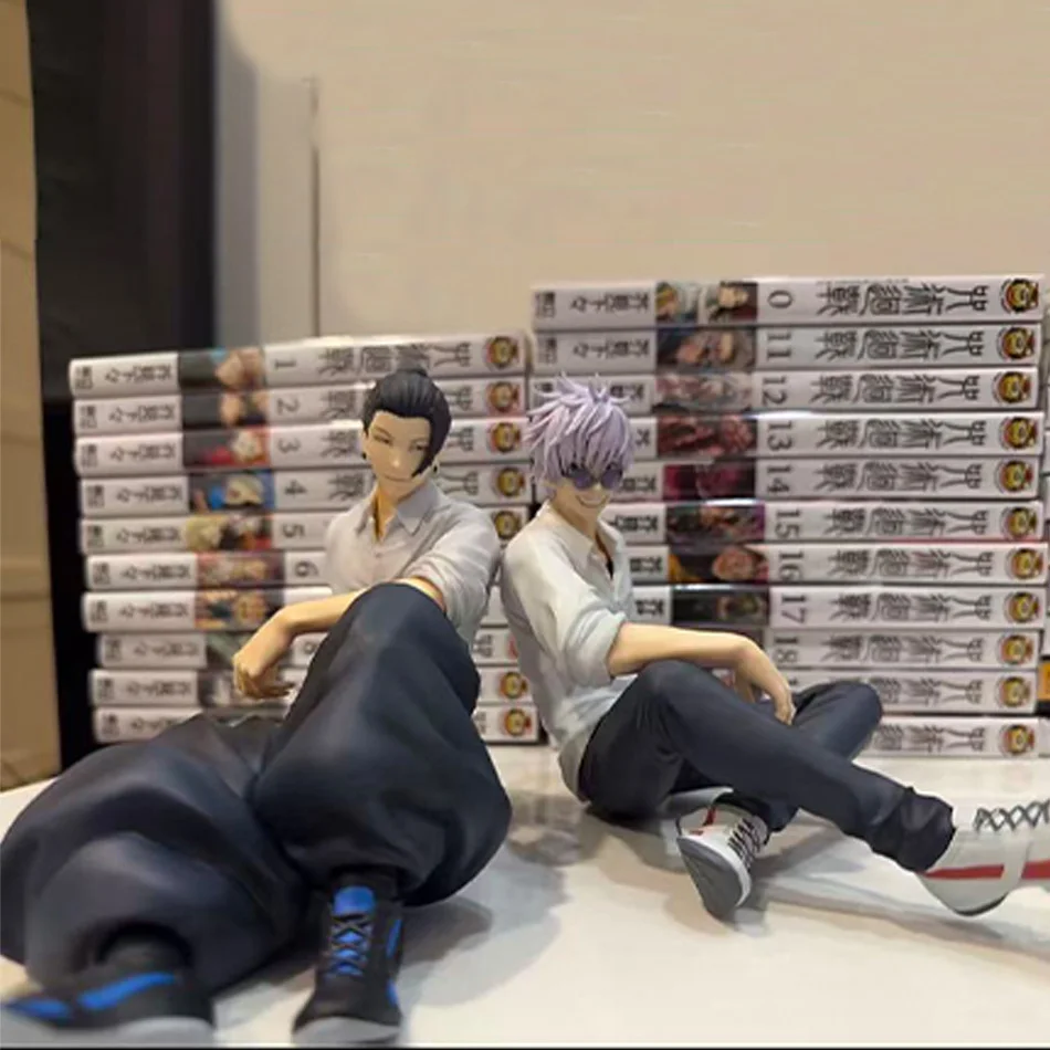 

Новая 10-сантиметровая фигурка по аниме Jujutsu Kaisen: Сатору Годжо и Гето Сугуру в сидячей позе, оригинальная модель, игрушка-фигурка