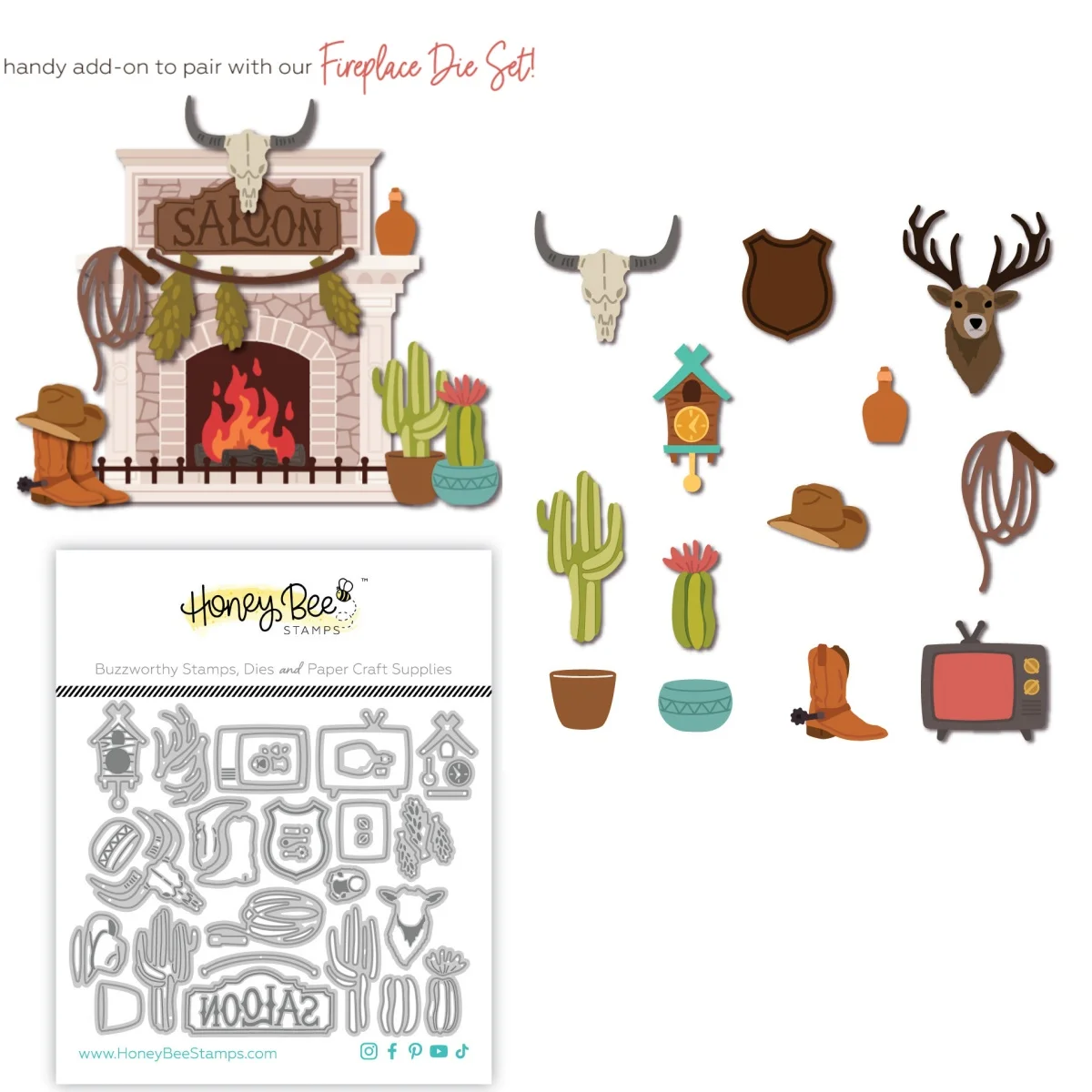 

Fireplace Lodge Metal Cutting Dies for DIY Making Card Scrapbook Embossed Paper Album Craft Supplies Template Decoration