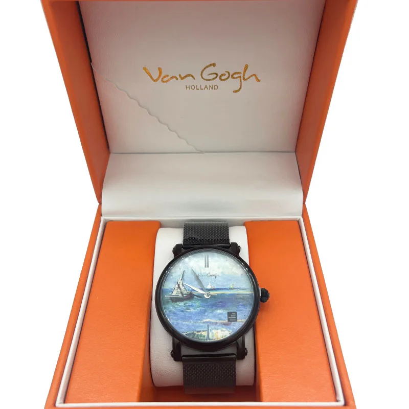 

VAN GOGH Watches For Man 44MM Size Van Gogh Oil Simple And Waterproof Stainless Steel 30m Swiss Quartz Watch