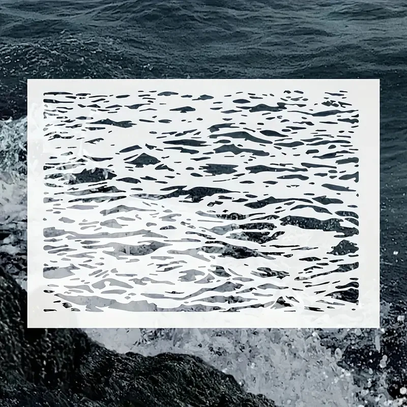 A4 29 *21cm  wave DIY Stencils Wall Painting Scrapbook Coloring Embossing Album Decorative Paper Card Template,wall