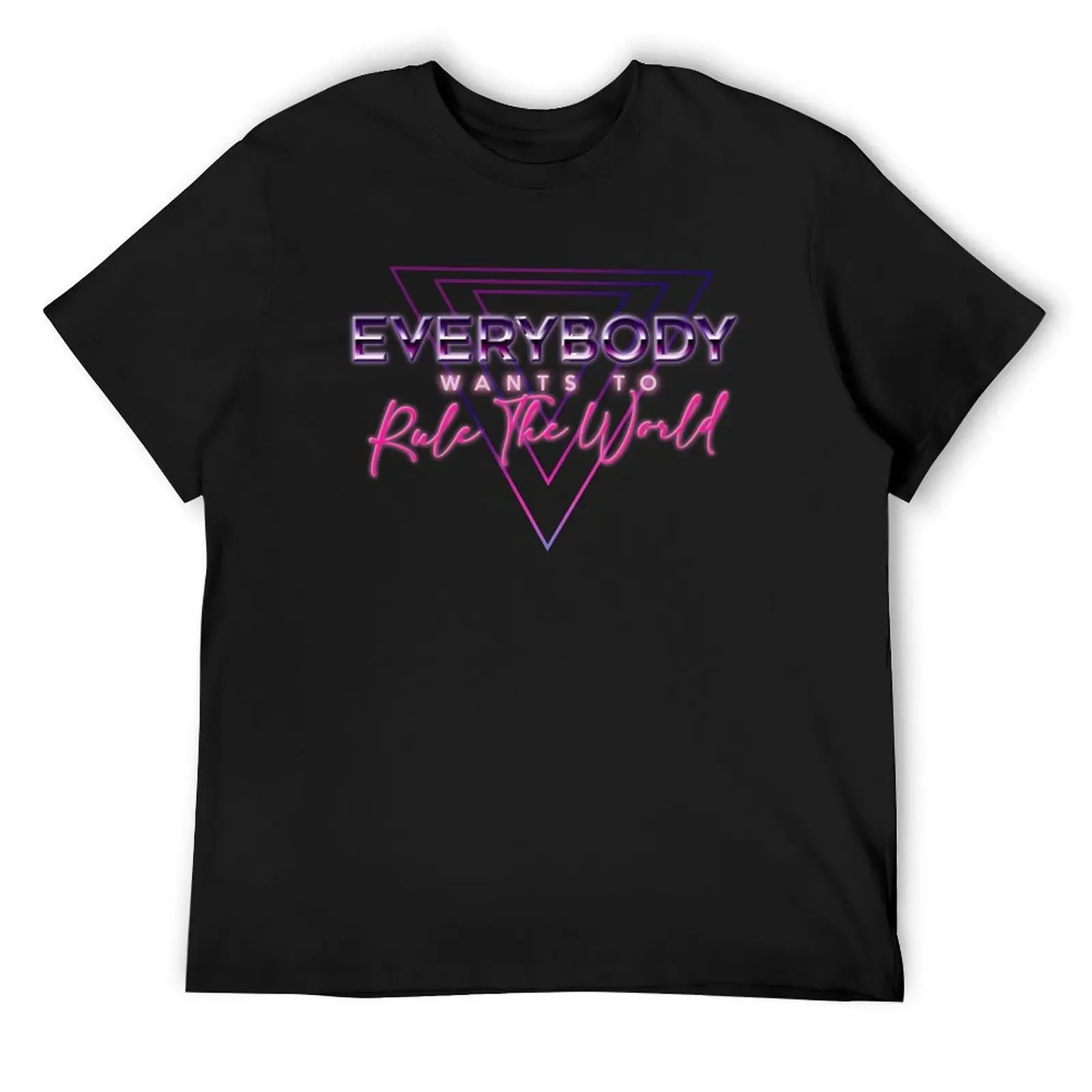 Everybody Wants to Rule The World - футболка в стиле ретроwave/Synthwave, забавная футболка, летний топ, мужская дизайнерская одежда