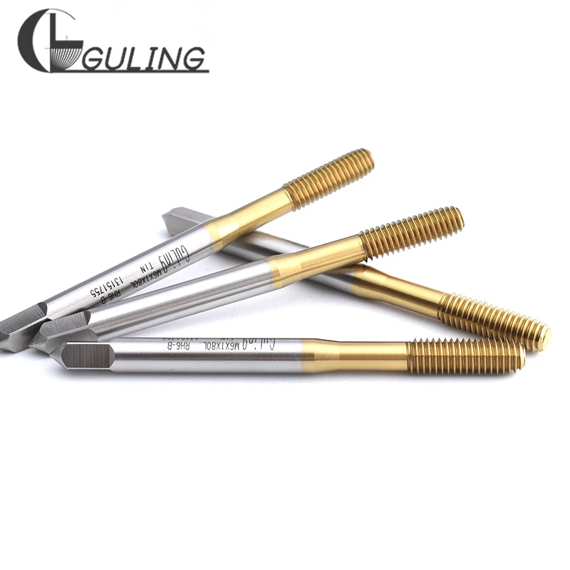 

GULING HSSE-M42 Long Shank 80mm With TIN Roll Forming Tap M1.4 M1.6 M2 M2.5 M3 M4 M5 M6 Metric Machine Screw Thread Taps