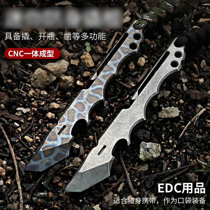 Edc Titanium Alloy Mini Crowbar Abridor de Garrafas Multifunções Ferramentas Manuais Acampamento ao ar Livre Ferramentas Edc