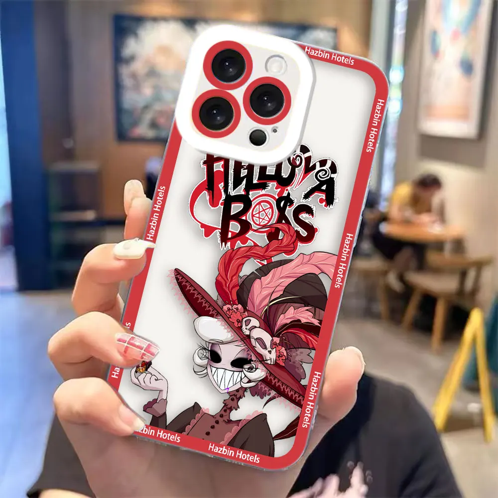 애니메이션 H-Hazbin H-Hotels 모토 G9 플러스 플레이 G22 G30 G32 G52 G53 G60 G60S G71 G72 G73 EDGE 40 PRO 투명 TPU 케이스