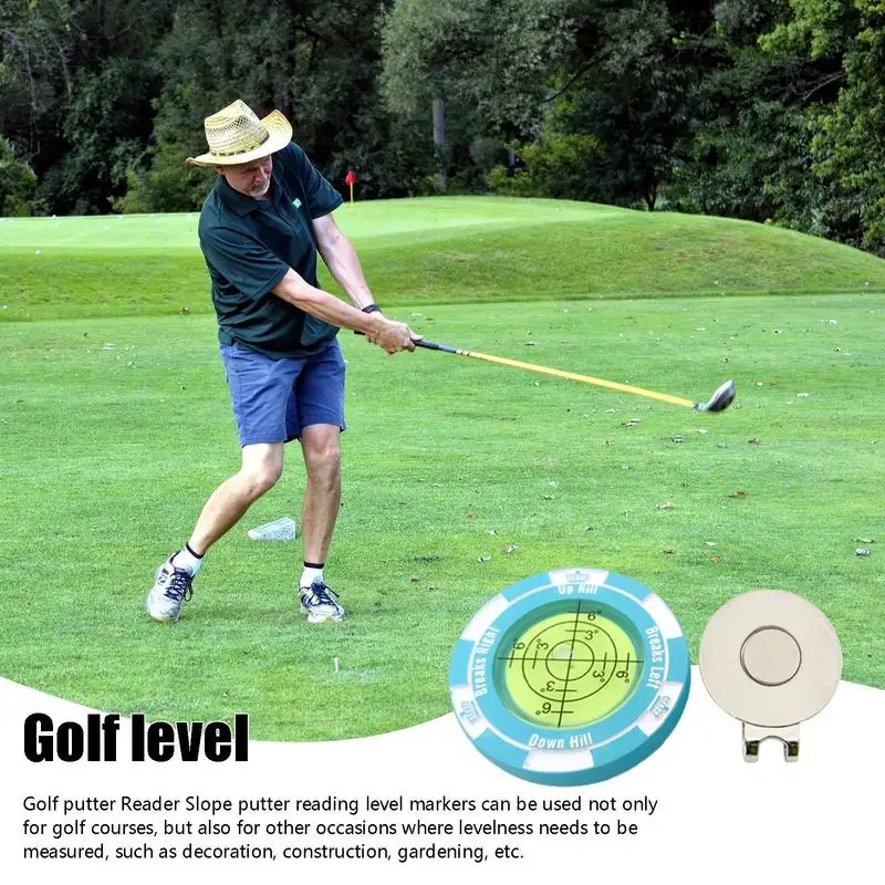 Golf Ball Reader Golf Green Reading Aid With Counting Function Golf Accessories With Hat Clip Golf Ball Markers For Men And Golf