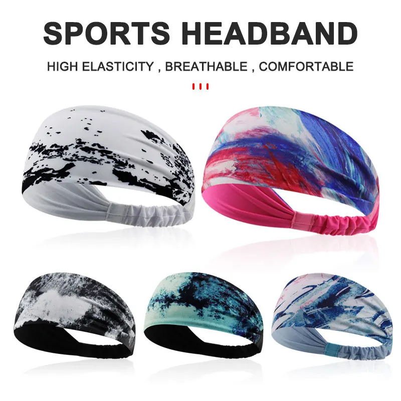 【27】2024 Colorful Halo Dye Yoga Headband Soft and Comfortable Sports Sweatband Fashion Headband Fitness Running Sweatband