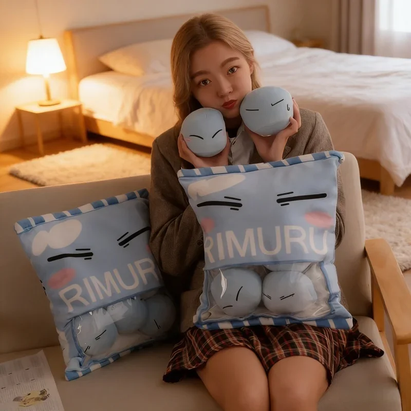 Anime Cosplay Prop Pillow That Time I Got Reincarnated As A Slime Rimuru Tempest 2D Q Version Sofa Cushion Home Decor Pillow
