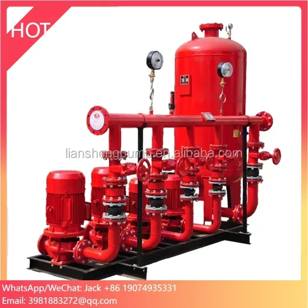 Sistema de bomba de presión de tanque de agua de alta calidad, instalación de suministro de agua para lucha contra incendios, bombas contra incendios con tanque de presión