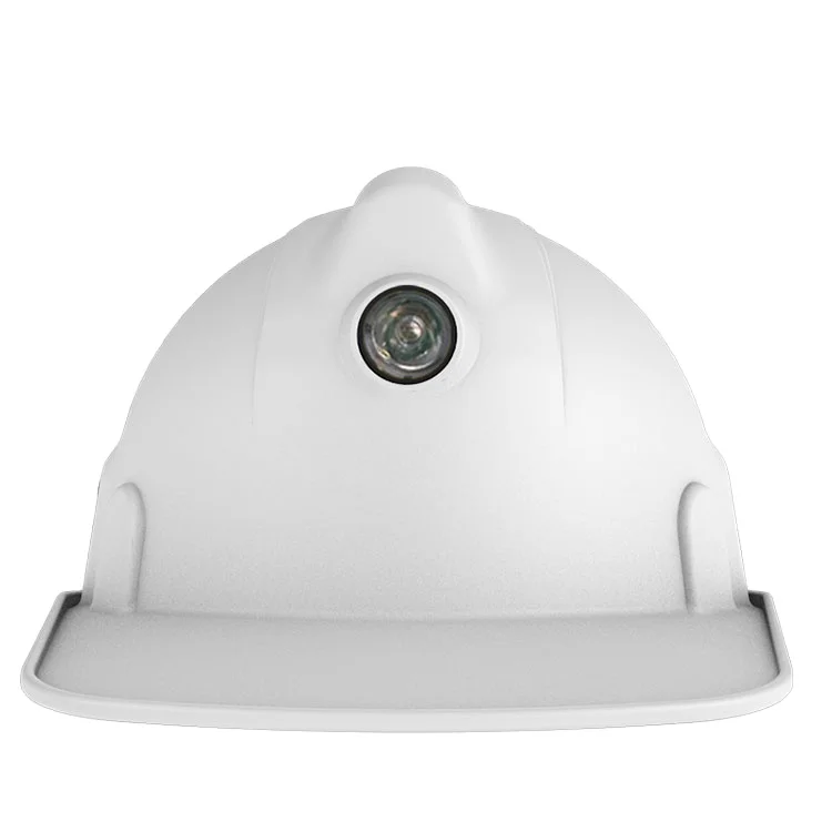 Live View 4G Positionierung VMS Backend Storage Smart Schutzhelm Hut mit weißem Kletterlicht 4G Wifi Live Kamera ABS