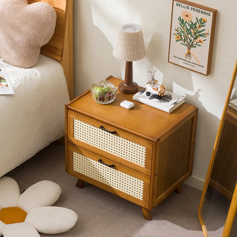 Durable Bedside table household bedroom 2025 explosion light luxury high sense modern simple small bedside storage cabinet