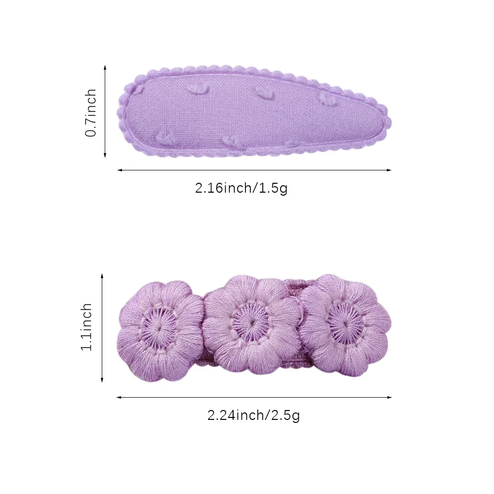 3Pcs/Set Mini Baby Girl Hair Clip Cute Print Floral Princess Hairpin for Toddler Girl Lovely Bang Side Clip Hair Accessories