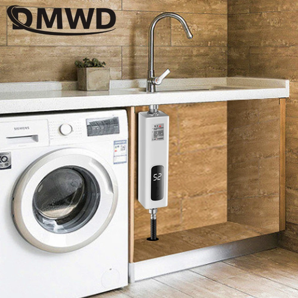 DMWD riscaldatore elettrico per uso domestico riscaldamento istantaneo macchina per acqua scaldabagno gratuito con soffione doccia riscaldamento rapido 220V