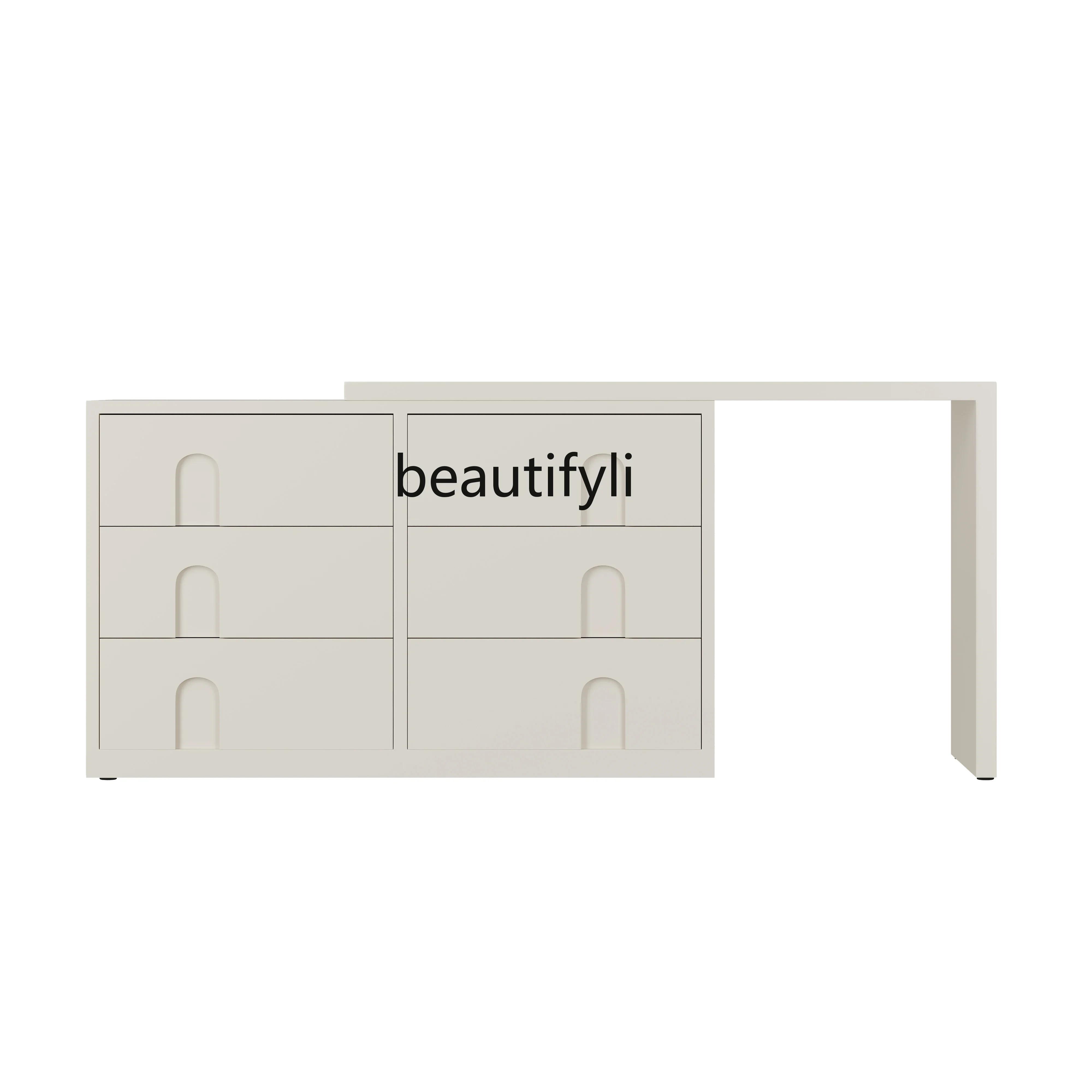 

Simple Cream Style Chest of Drawers Integrated Retractable Corner Dressing Table Bedroom Makeup Table Dressing Table