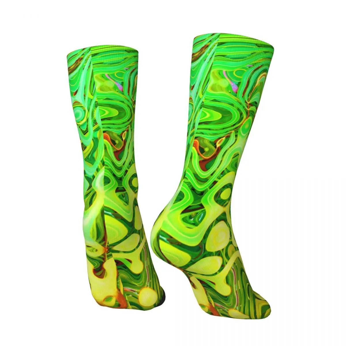 Crazy compression Hippie Style Tropical Colors Abstract Botanical Fruity Lemon And Lime Shades 4 Of 4 Sock for Men HarajukuSock