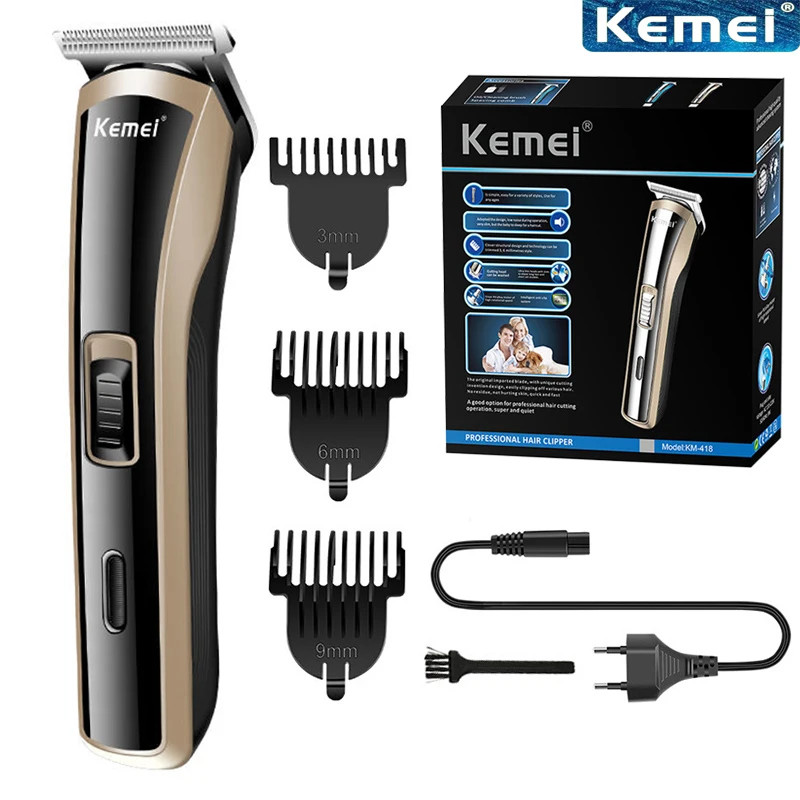 

Kemei KM-418 электрическая машинка для стрижки волос перезаряжаемая детская машинка для стрижки волос инструмент для укладки оригинальный уход беспроводная машинка для стрижки волос для мужчин