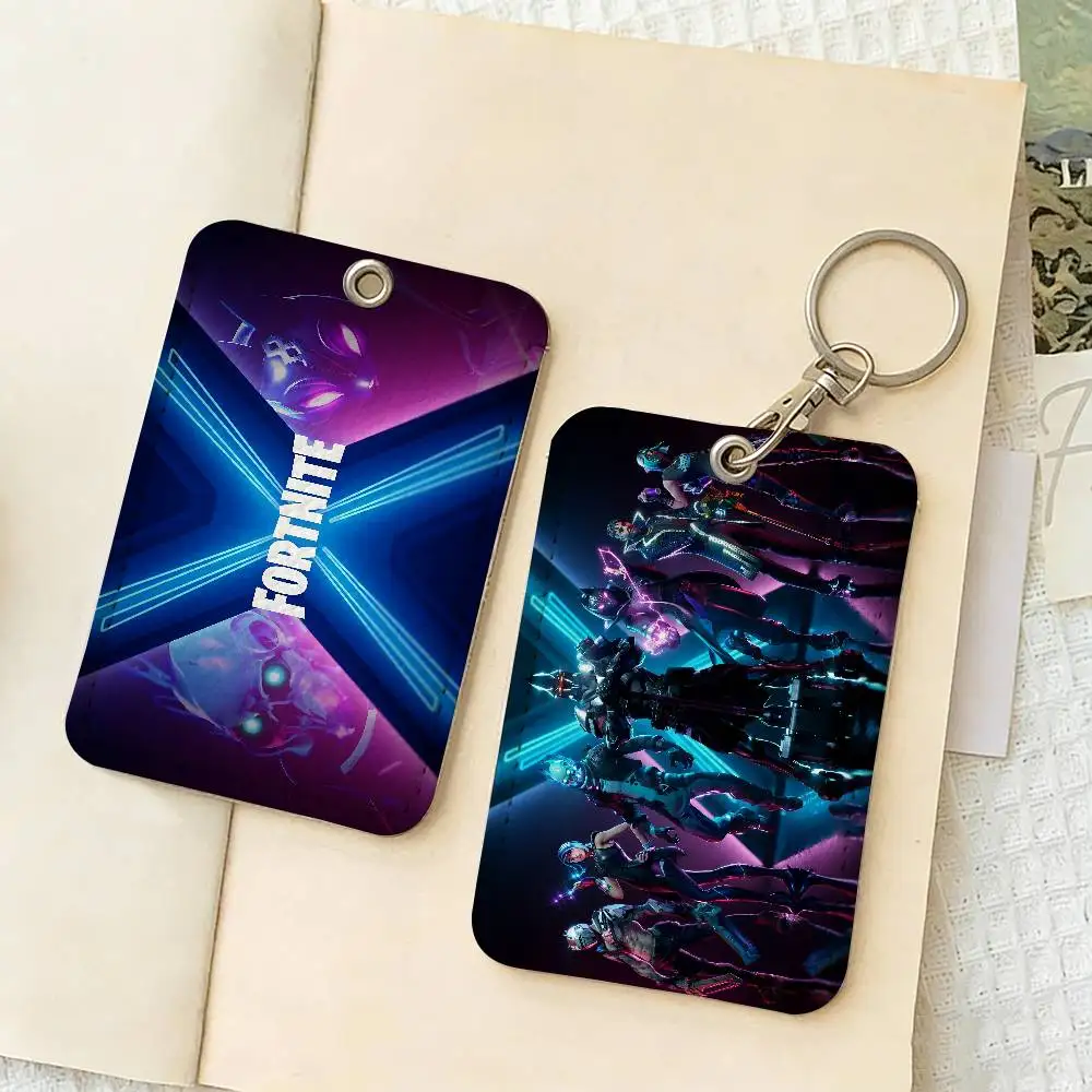 

F-Fortnites Cartoon Game Card Holder Suitable For Bank Business Work Card Holder Credit ID Card Badge Bag Holder Keychain