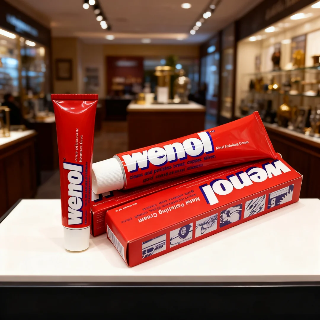 50/100g WENOL Metal Polishing Cream Paste for Gold and Silver Jewelry Metal Musical Instruments Mold Die Grinding