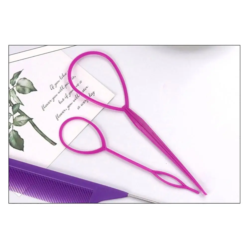 

7Pcs/Set Edge Control Hairdressing Tool Set Plastic with Braiders Hair Brush Set Eyebrow Brush Ponytail Creator